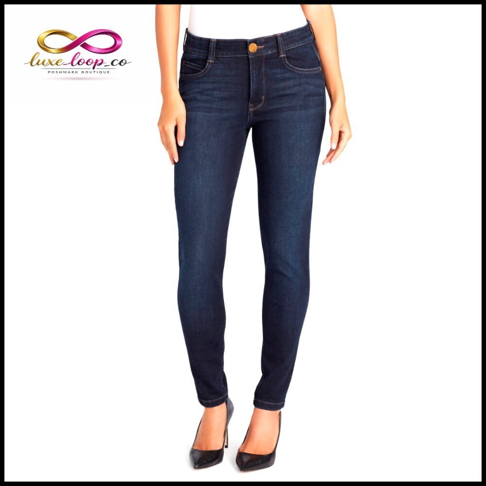 Slimming Skinny Jeans‎ Stretch Denim Mid Rise Figure Flattering Chic
